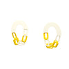 Link with Links Earrings Yellow