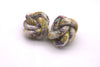 Purple, Green, & White Best Friend Knot Earrings