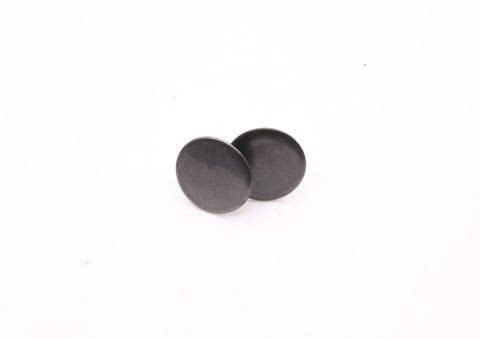 Chrome Black Powder Coated Stud Earrings Large