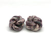 Purple and White Best Friend Knot Earrings