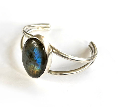 laboradorite split cuff bracelet