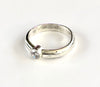 simple silver CZ ring