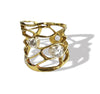 cicada wing ring double cz