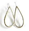 hammered silver teardrop earrings