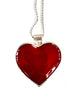 red enamel heart pendant