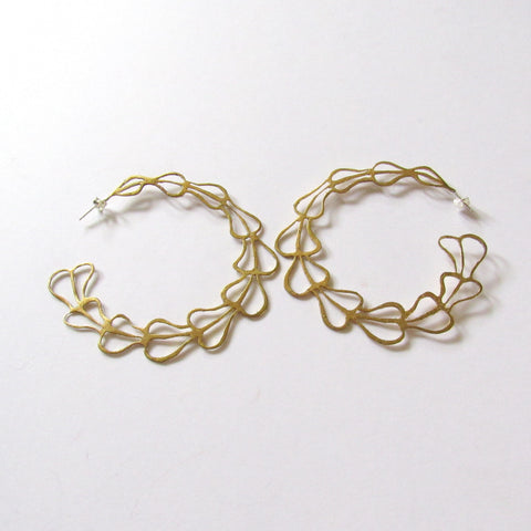 Large Vine Hoop Earring