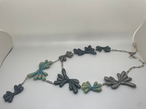 Large Anemone Resin Necklace