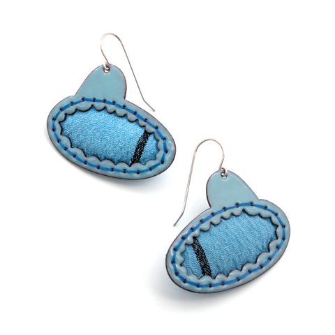 Blue Pebble Dangle earrings