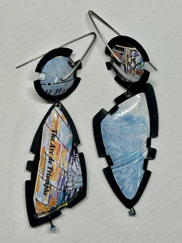 Disc/Wing Earrings - Eiffel/Arch