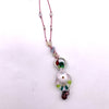 interdimensional baby pendy w/ morganite + opal on silk cord necklace