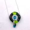 o + floaters pendy on silver chain necklace