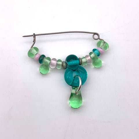 drip + bead fibula pin