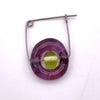 purple / green duo fibula pin