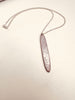 Reversible- PInk/Gray- Necklace- Silver Chain