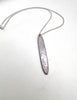Reversible- Periwinkle/ White Necklace - Silver chain