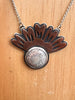 Sterling and Copper Fossil Coral Necklace