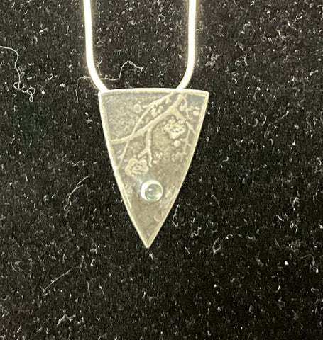 Sterling and Aquamarine Pendant