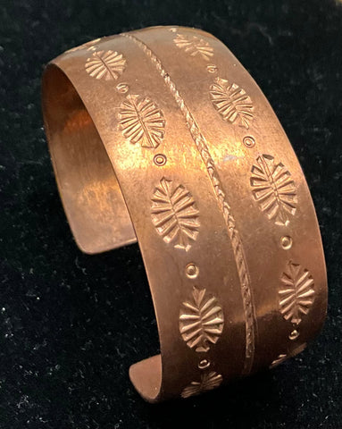 Copper Stamped Cuff