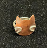 Sterling & Copper Kitty Ring