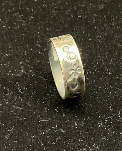 Sterling Silver Hearts & Dragonflies Ring