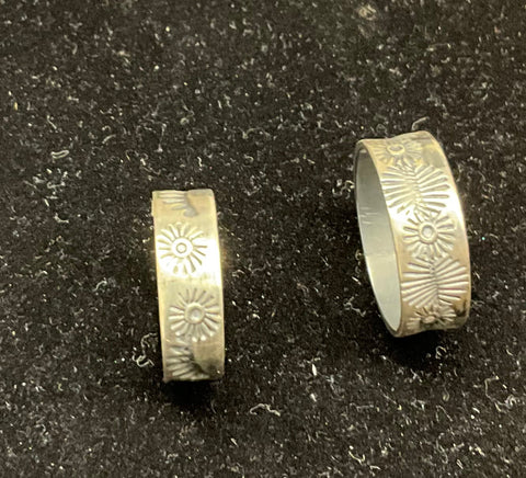 Sterling Silver Stamped with Navajo Made Stamps