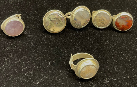 Sterling & Assorted Stone Rings