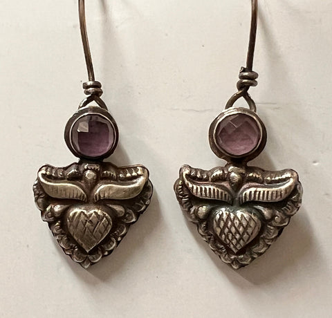 Heart PMC with Amethyst