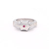 Star Ring - Pewter and Ruby