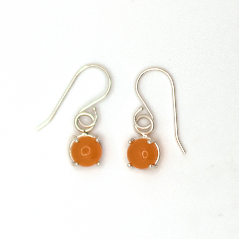 Gumdrop earrings - carnelian