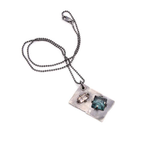 Two-Stone Tag Pendant - Green