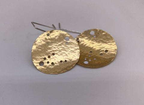 Capricorn Earrings Brass