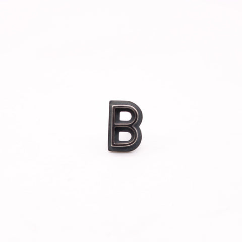 Crossbeam Typo Stud - Oxidized Silver B