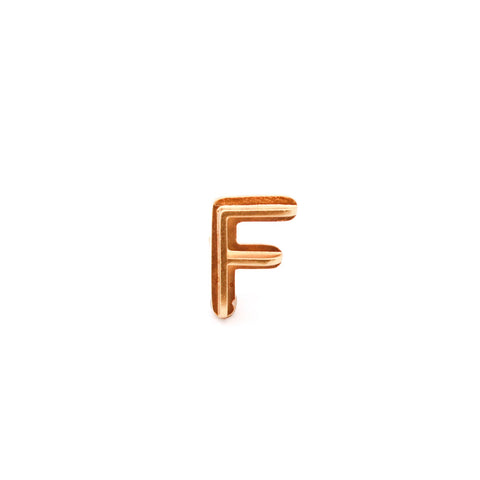 Cossbeam Typo Stud - 18K Vermeil  F