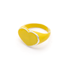 Powder Coated Heart Signet - Yellow