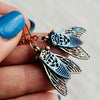 Art Deco Wee Cicada Earrings