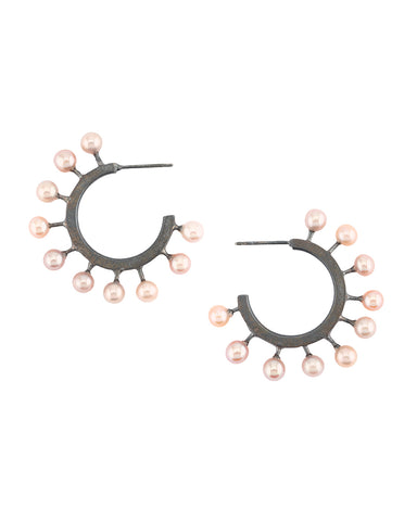 Pink Oxi Pearly Hoops