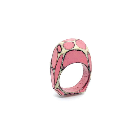 Multifaceted Ring Pink