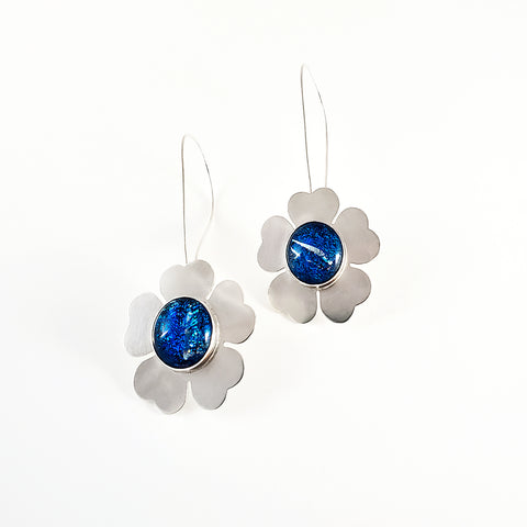 Blue Flower Earrings