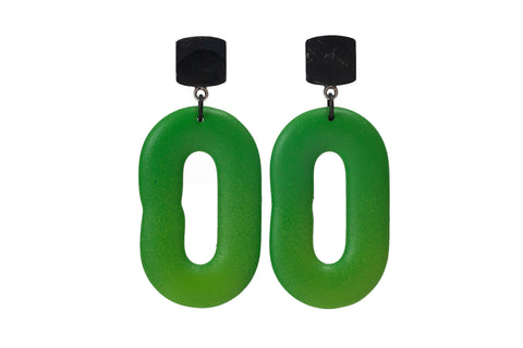 Green Gradient Dangle Earrings