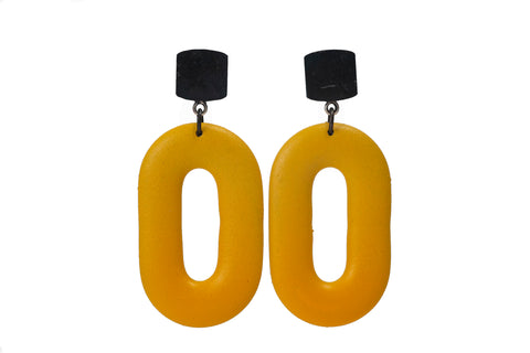 Yellow Gradient Dangle Earrings